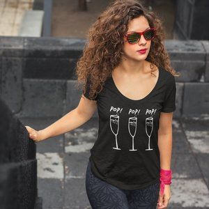 Champagne Flowy T-Shirt